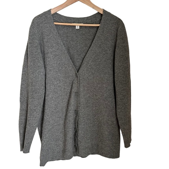 Isaac Mizrahi Live Women's Grey 100% Cashmere Button‎ Down Cardigan Size M - Picture 1 of 9